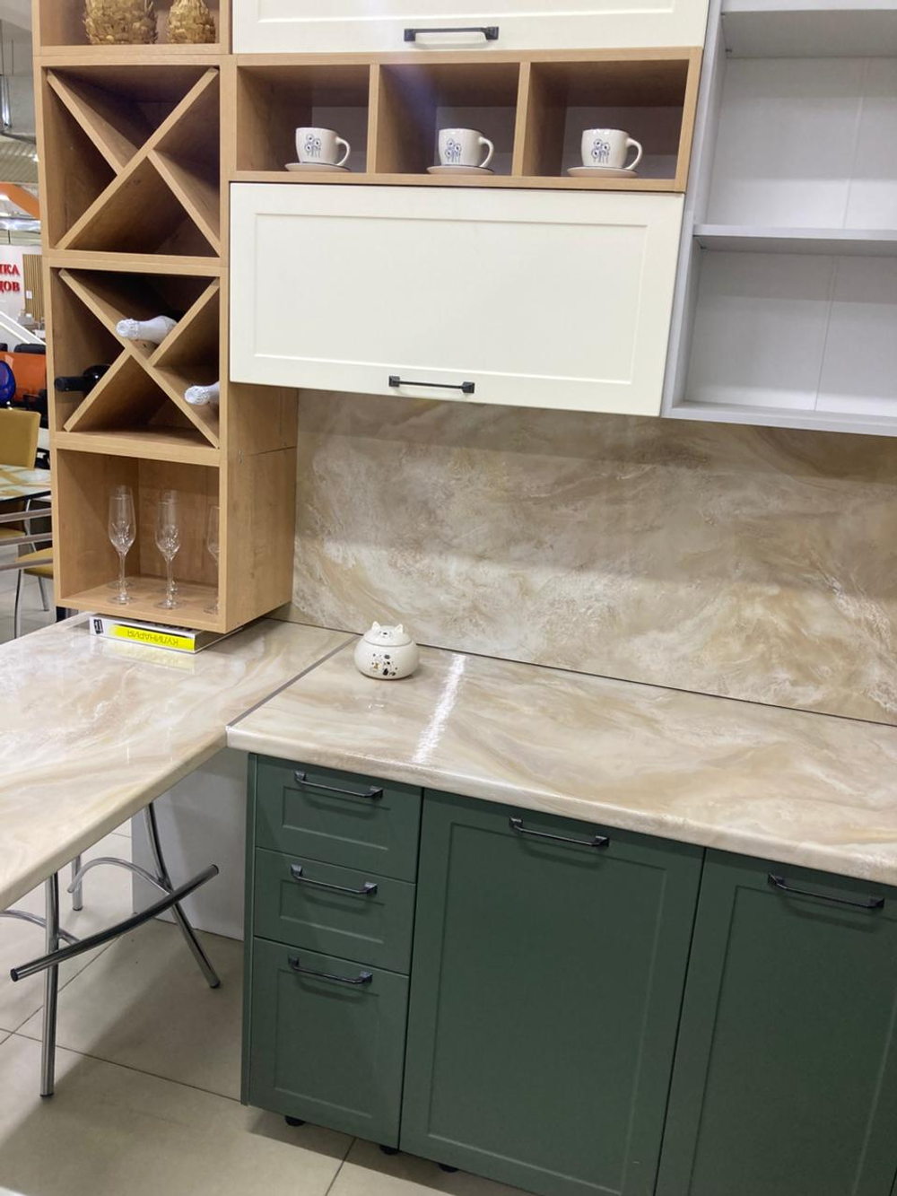 Стеновая панель глянец Агат бежевый 1 кат 3050*600*4 \938/1\