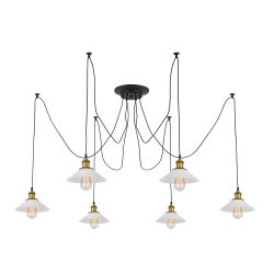 Citilux Эдисон CL451061 Люстра паук Венге Бронза