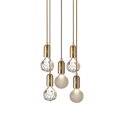 Подвесной дизайнерский светильник Crystal Bulb by Lee Broom (5 подвесов)