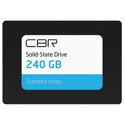CBR SSD-240GB-2.5-ST21, Внутренний SSD-накопитель, серия "Standard", 240 GB, 2.5", SATA III 6 Gbit/s, Phison PS3111-S11, 3D TLC NAND, R/W speed up to 550/490 MB/s, TBW (TB) 200