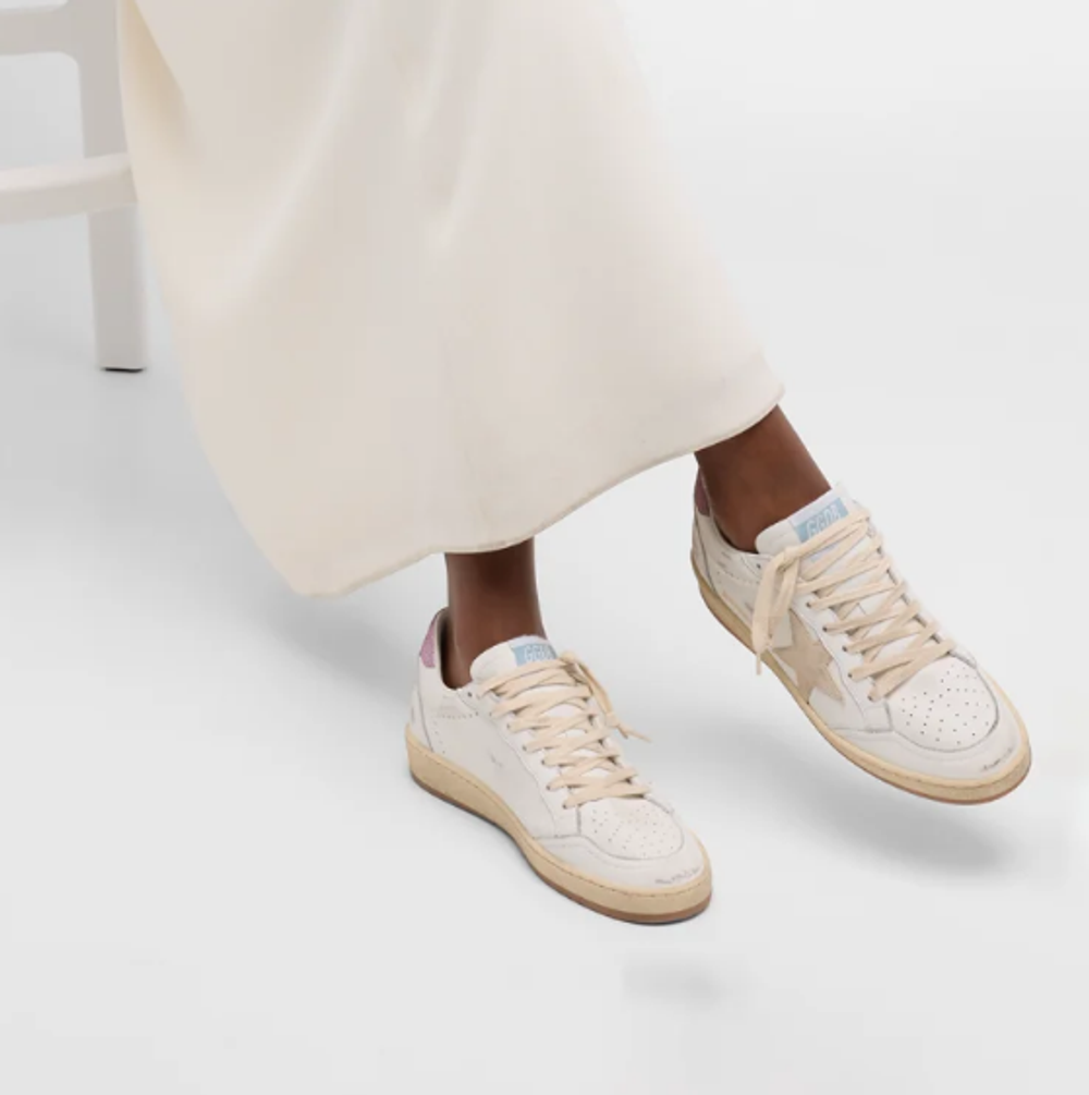 Кеды Golden Goose Ballstar Mixed Leather Low-Top Sneakers