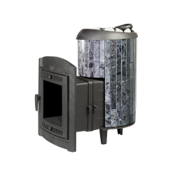 Печь банная «Атмосфера L» в ламелях «Пироксенит»