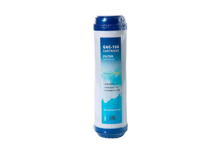Картридж угольный NatureWater SL 10" CG (63/250 мм) (GAC-10A), уголь активированный / гранулированный