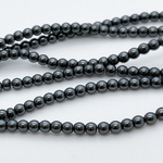 Гематит (имитация), цвет черный, размер около 4 мм, цена за нить 105 шт (около 36 см)