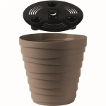 Кашпо для цветов пластиковое 1,4л d-14,5см «Бархан» Мокачино