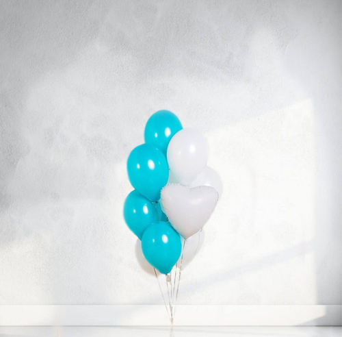 Композиция шаров "Сердце неба" с гелием