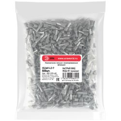 Наконечник-гильза ЭРА NO-225-68 НШвИ 4,0-9 с изолированным фланцем (упаковка 500 шт.) | Наконечники слаботочные