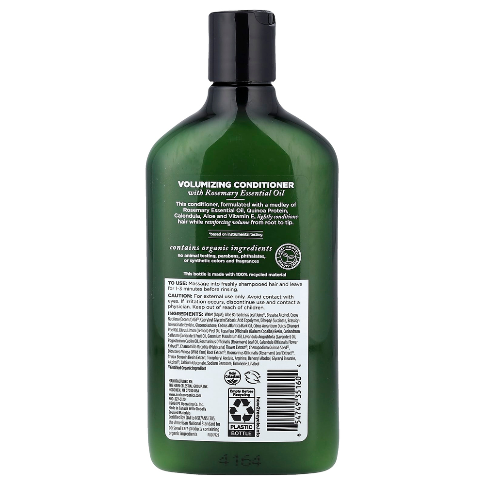 Avalon Organics, кондиционер, с розмарином для объема, 325 г (11 унций)
