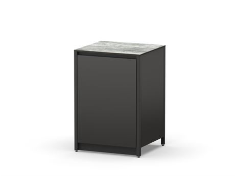 Шкаф напольный Lounge D-08, 60 см, черный/серый каспий