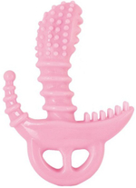 Розовый анально-вагинальный массажер