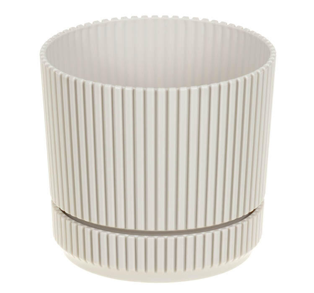 Кашпо СТРИП круглое D=140мм 1,3 л с поддоном М3246