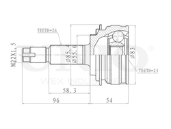 ШРУС внешний UNIO CVJ-20323