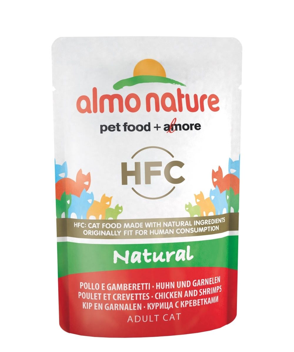 Almo Nature Паучи для Кошек с Курицей и Креветками (Classic Nature - Chicken&Shrimps) 0,055 кг x 1 шт.