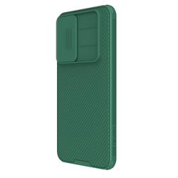 Чехол усиленный зеленого цвета (Dark Green) с защитной шторкой для камеры от Nillkin на Samsung Galaxy A56 5G, серия CamShield Pro Case