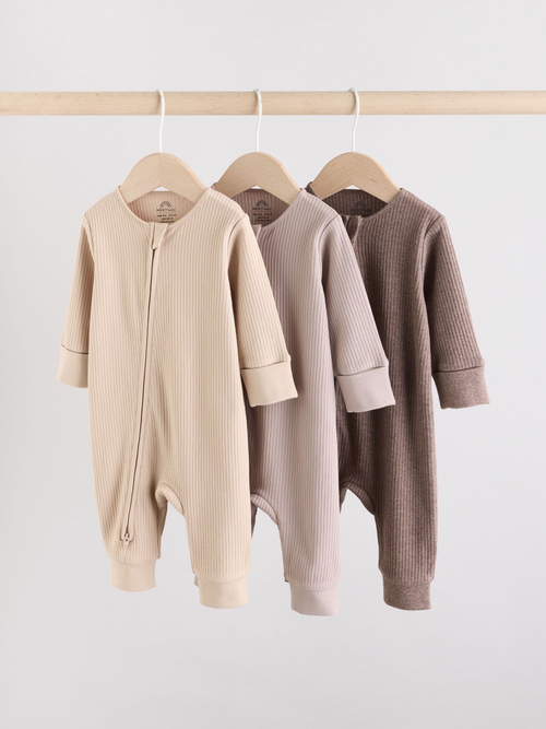 Комбинезон / Cлип для малышей Next AW2-280, 3 шт., Коричневый, Бежевый