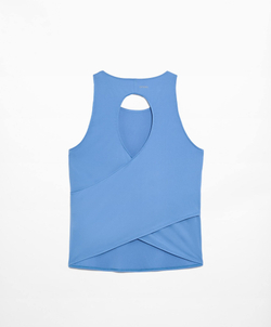 Oysho Футболка комфортлюкс с перекрестной спиной, синий