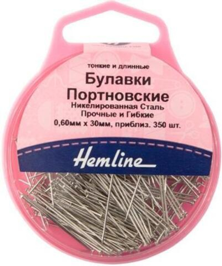 Булавки-гвоздики портновские в пластиковом контейнере, 33 мм, около 340 шт (10013160/300720/0393447/