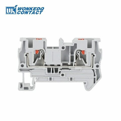 Клемма 2-проводная проходная 0.5-4мм2 на DIN рейку JPT 4 Push-in серая 800V/41A  3211757WE