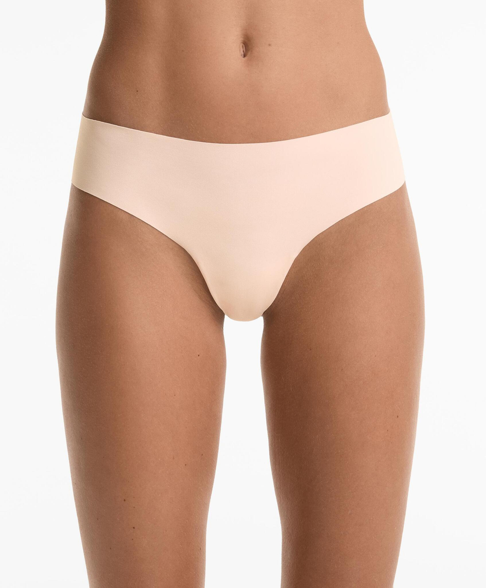 OYSHO Набор из пяти трусиков-бразильяно, бежевый