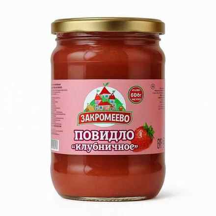 Повидло Закромеево Клубничное 600 гр