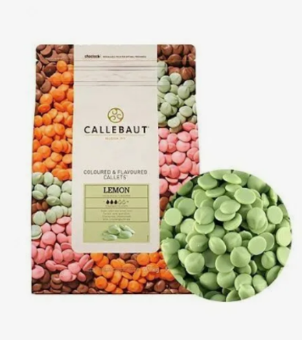 Шоколад Callebaut зеленый со вкусом лимона, 100 гр