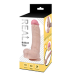 Фаллоимитатор с мошонкой на присоске Real BasicToy (Цвет: телесный)