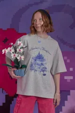 Футболка Called a Garment Blueberry Kingdom серый меланж