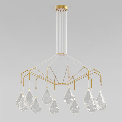 Умная подвесная люстра 201002/12 латунь