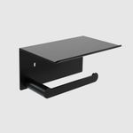 Держатель для туалетной бумаги с полочкой нерж. сталь VERONA 16876.N чёрный