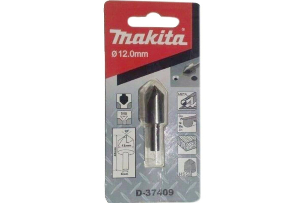 Зенковка 12х40мм хвост.6мм Makita D-37409