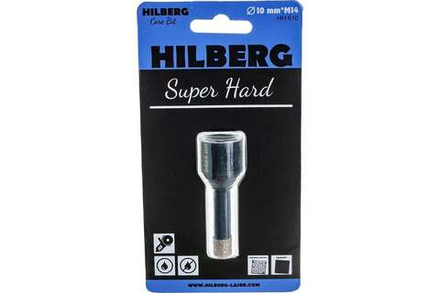 10 Коронка алмазная Hilberg Super Hard, М14, С ТЕХНИЧЕСКИМ ВОСКОМ10*35 mm