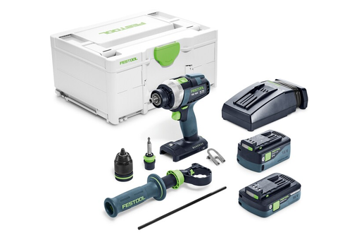 Аккумуляторная дрель-шуруповёрт QUADRIVE TDC 18/4 5,0/4,0 I-PLUS FESTOOL 577649