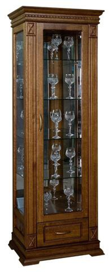 Шкаф-витрина «Верди Классик» П1.0487.0.11 (Черешня, Массив)