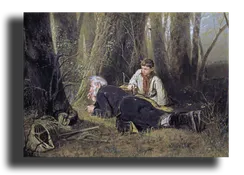 Репродукция " Перов -  Птицелов"