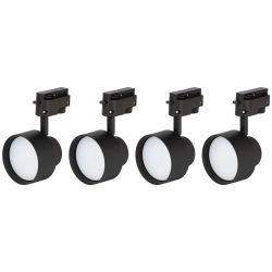 Трековые светильники однофазные ЭРА TR16-GX53-SET-4 BK под лампу GX53 черный набор 4 шт | Однофазные светильники под лампу