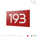 Номер на дверь 193, табличка на дверь для офиса, квартиры, кабинета, аудитории, склада, красная 120х70 мм, Айдентика Технолоджи