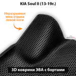 Автомобильные коврики ЭВА с бортами для KIA Soul II (13-19г.)