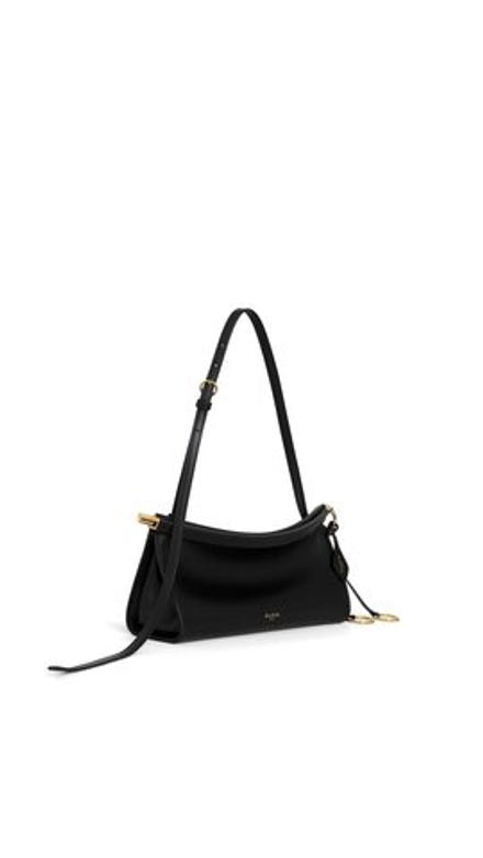 ALAÏA МАЛЕНЬКАЯ СУМКА LE CLICK EAST WEST ИЗ НАТУРАЛЬНОЙ КОЖИ, ЧЕРНЫЙ