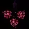 Комплект мерцающих гирлянд на деревья 60 м., 3 луча по 20 м, 24V, 600 красных LED ламп, черный ПВХ, LTC (KDD600BLW-11-1R)