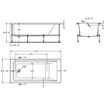 Акриловая ванна Roca Easy 170x80 ZRU9307624 без гидромассажа