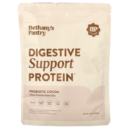 Nuzest, Bethany's Pantry, Digestive Support Protein ™, пробиотик какао, 450 г (15,87 унции)