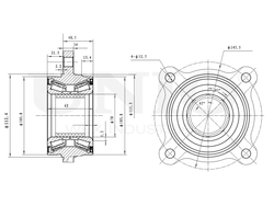 Ступица передняя (с ABS) UNIO HUB-20274