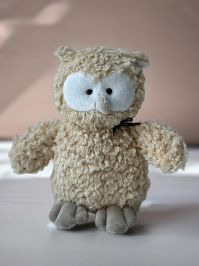 Мягкая игрушка Gulliver сова «Луша», цвет бежевый, 18 см