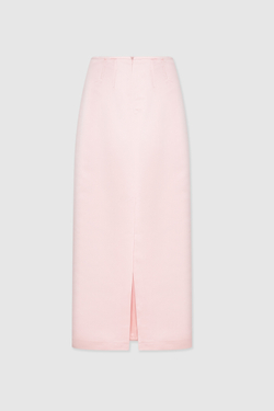 Юбка из сатина розового цвета