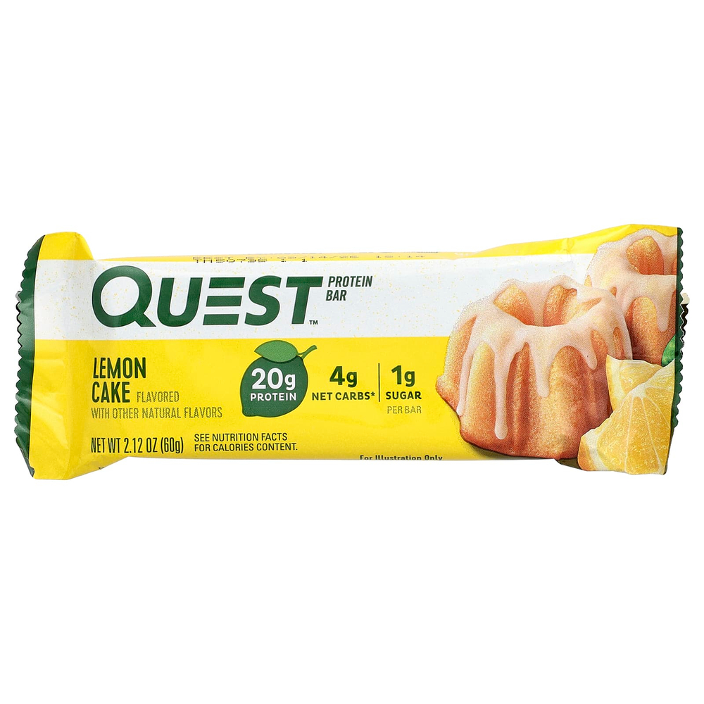 Quest Nutrition, протеиновый батончик, вкус лимонного пирога, 12 батончиков, 60 г (2,12 унции) каждый