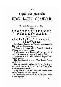 The School and University Eton Latin Grammar | James Roscoe Mongan