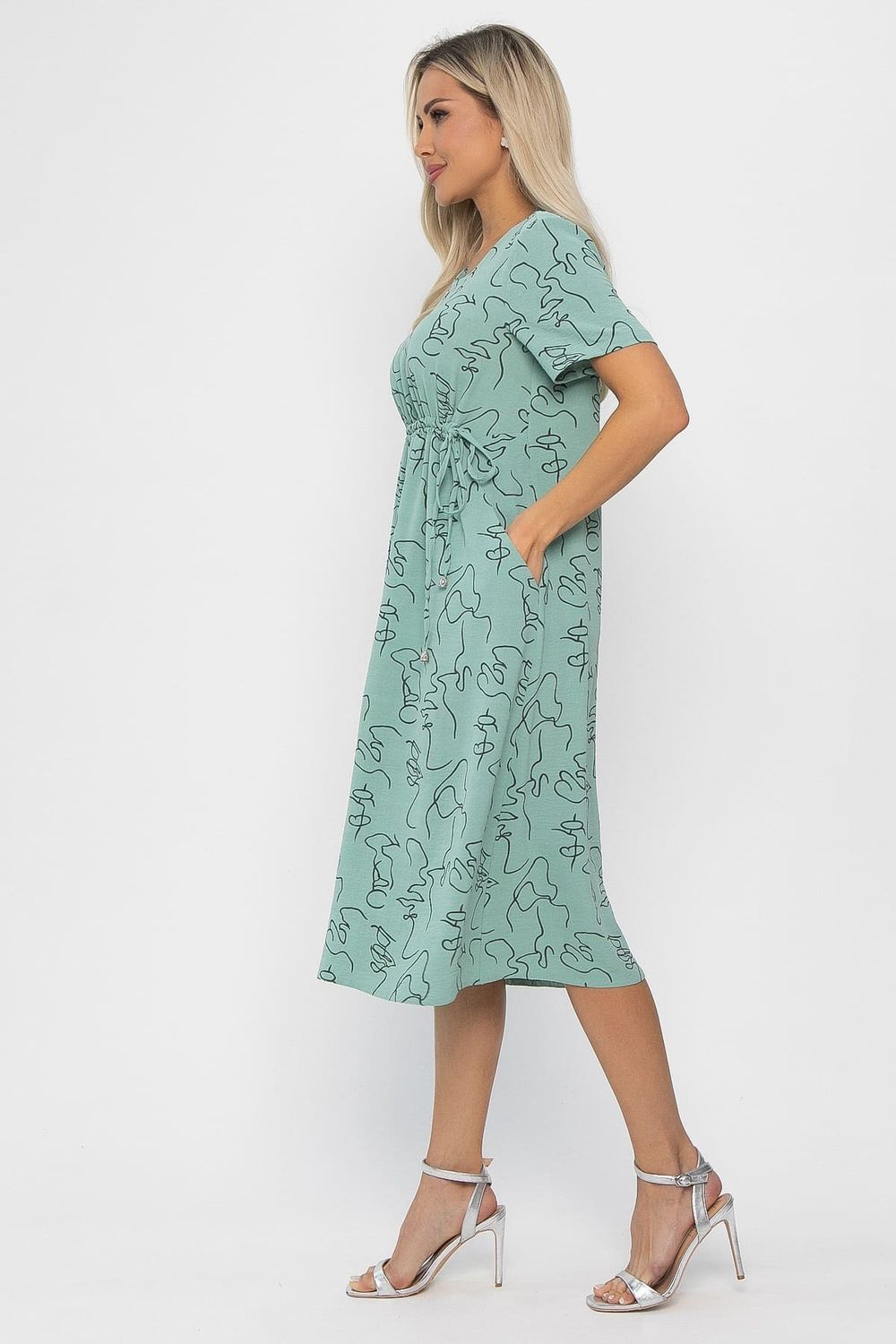 Платье Цветы лета (мятное) П13785-18М LT Collection (Акция)