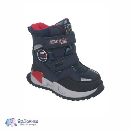 Зимние ботинки Tom&Miki темно-синие с красным В-9411-В