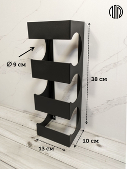 Держатель для бутылок, полка для вина, винница на 3 бутылки
