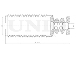 Пыльник заднего амортизатора UNIO DUC-10002